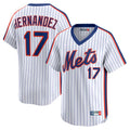 Ldoa NY.Mets #17 Keith Hernandez Player White Cooperstown Collection T-shirt Game Stitched Jerseys