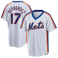 Ldoa NY.Mets #17 Keith Hernandez Player White Cooperstown Collection T-shirt Home Stitched Jerseys