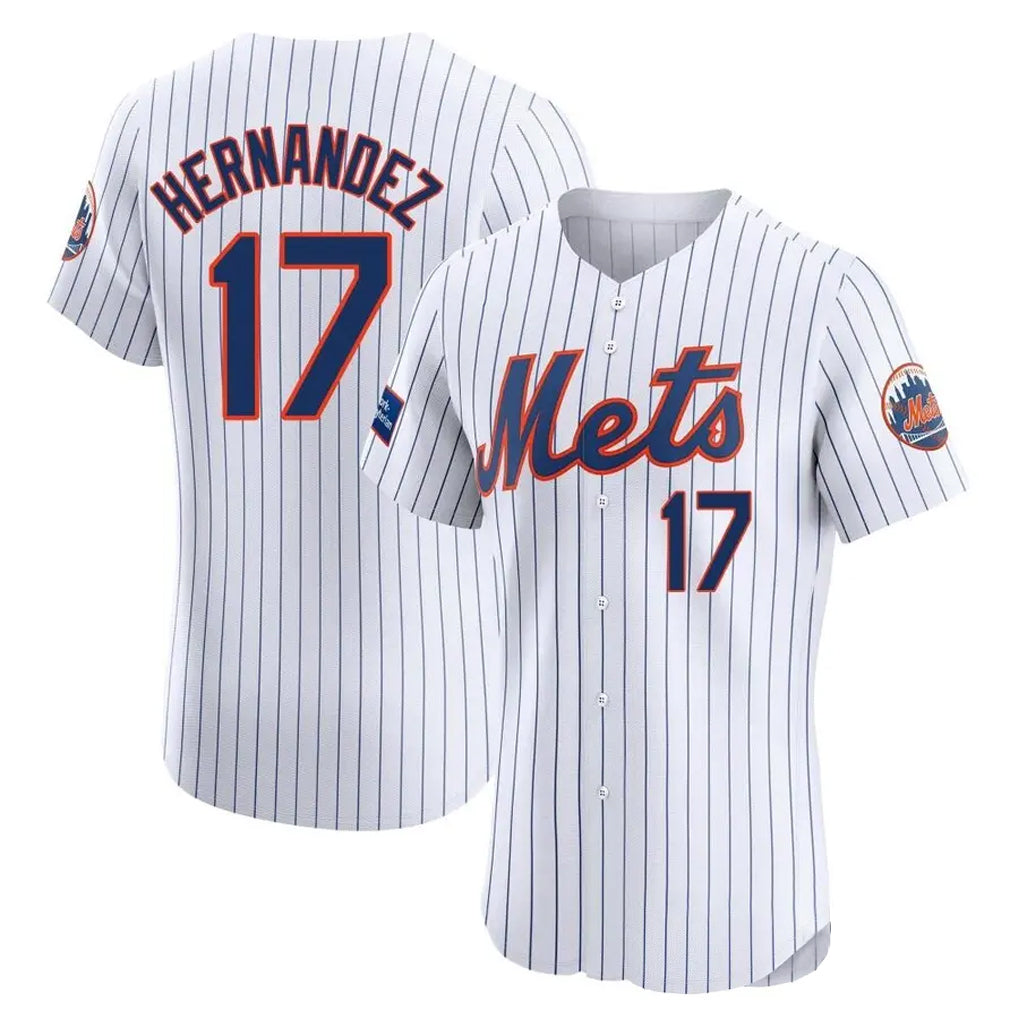 Ldoa NY.Mets #17 Keith Hernandez Player White Home Limited Elite Stitched Jerseys