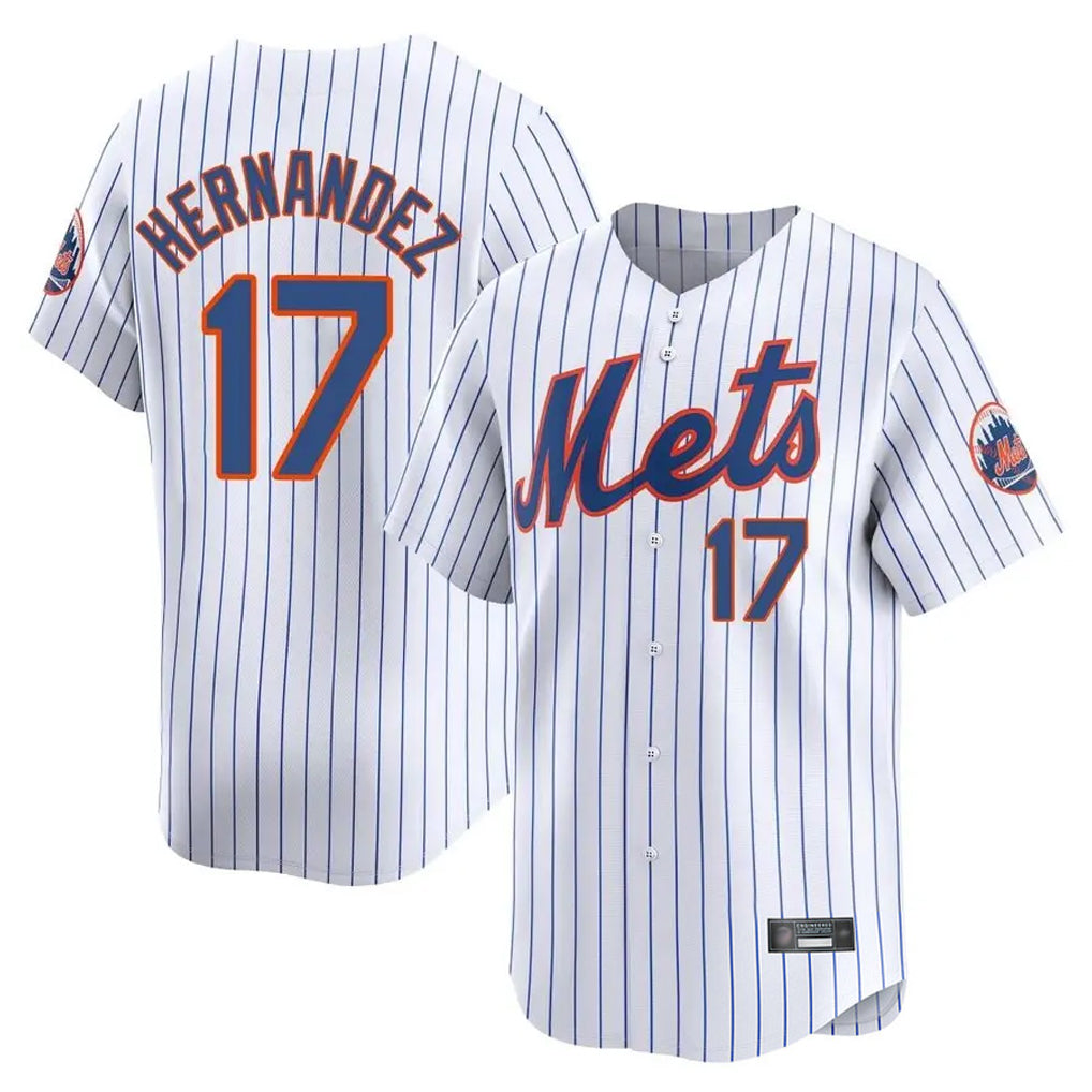 Ldoa NY.Mets #17 Keith Hernandez Player White Home Replica Stitched Jerseys