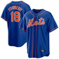 Ldoa NY.Mets #18 Darryl Strawberry Player Royal Home Game Stitched Jerseys