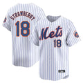 Ldoa NY.Mets #18 Darryl Strawberry Player White Home Limited Stitched Jerseys