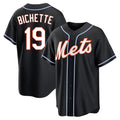 Ldoa NY.Mets #19 Bo Bichette Player Black Fashion Out Game Stitched Jerseys