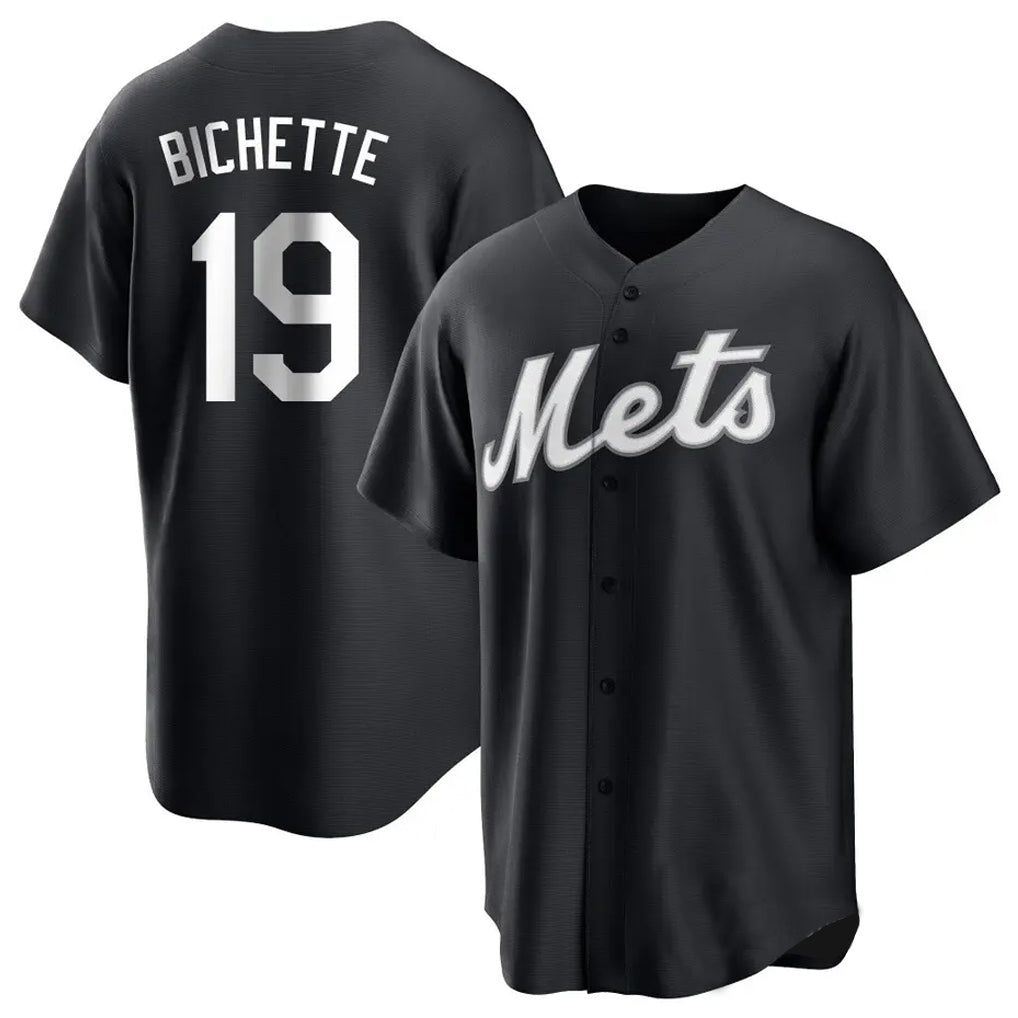 Ldoa NY.Mets #19 Bo Bichette Player Black Home Game Stitched Jerseys