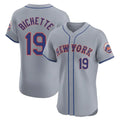 Ldoa NY.Mets #19 Bo Bichette Player Gray Road Limited Elite Home Stitched Jerseys