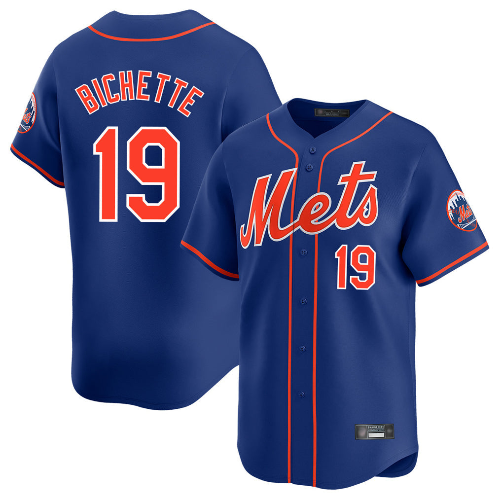 Ldoa NY.Mets #19 Bo Bichette Player Royal Home Limited Stitched Jerseys