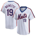 Ldoa NY.Mets #19 Bo Bichette Player White Cooperstown Collection T-shirt Game Stitched Jerseys