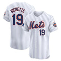 Ldoa NY.Mets #19 Bo Bichette Player White Home Limited Elite Stitched Jerseys