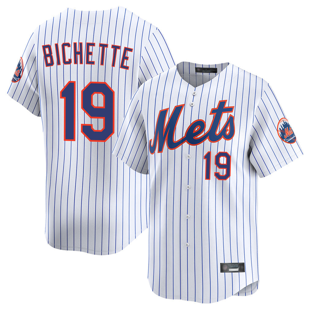 Ldoa NY.Mets #19 Bo Bichette Player White Home Limited Stitched Jerseys