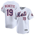 Ldoa NY.Mets #19 Bo Bichette Player White Home Limited Stitched Jerseys