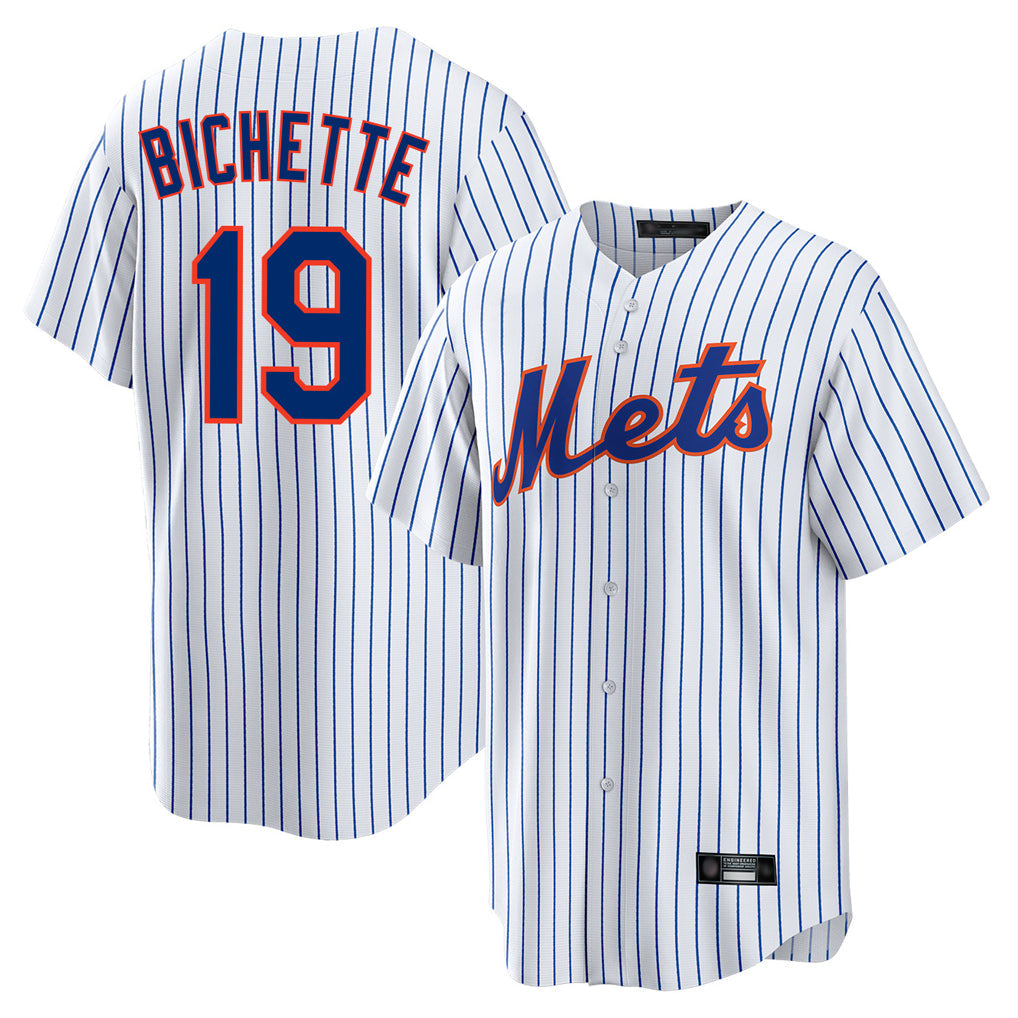 Ldoa NY.Mets #19 Bo Bichette Player White Home Replica Stitched Jerseys