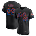 Ldoa NY.Mets #22 Juan Soto Player Black Home Limited Elite Stitched Jerseys