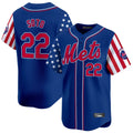 Ldoa NY.Mets #22 Juan Soto Player Royal 2025 Independence Day Vapor Premier Limited  Stitched Jerseys