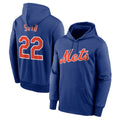 Ldoa NY.Mets #22 Juan Soto Player Royal Club Pullover Hoodie Game Stitched Jerseys