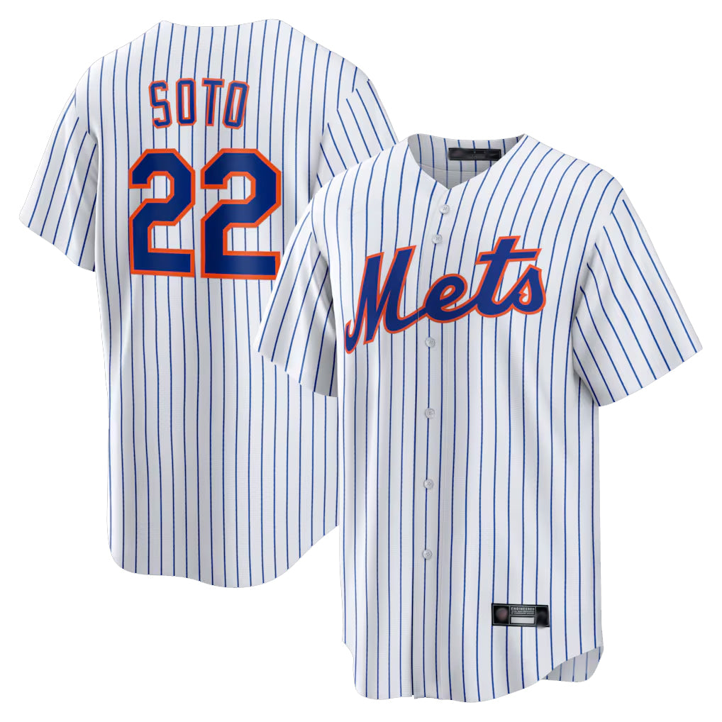 Ldoa NY.Mets #22 Juan Soto Player White Home Game Stitched Jerseys