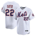 Ldoa NY.Mets #22 Juan Soto Player White Home Limited Stitched Jerseys