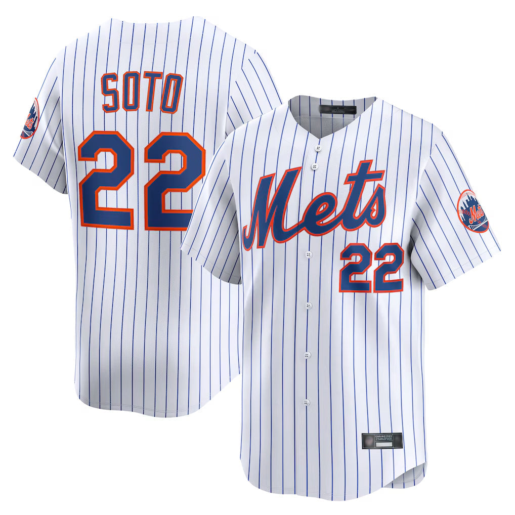 Ldoa NY.Mets #22 Juan Soto Player White Home Limited Stitched Jerseys