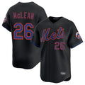 Ldoa NY.Mets #26 Nolan McLean Player Black Alternate Home Limited Stitched Jerseys
