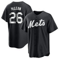 Ldoa NY.Mets #26 Nolan McLean Player Black Home Game Stitched Jerseys