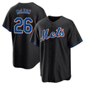 Ldoa NY.Mets #26 Nolan McLean Player Black Replica Home Game Stitched Jerseys