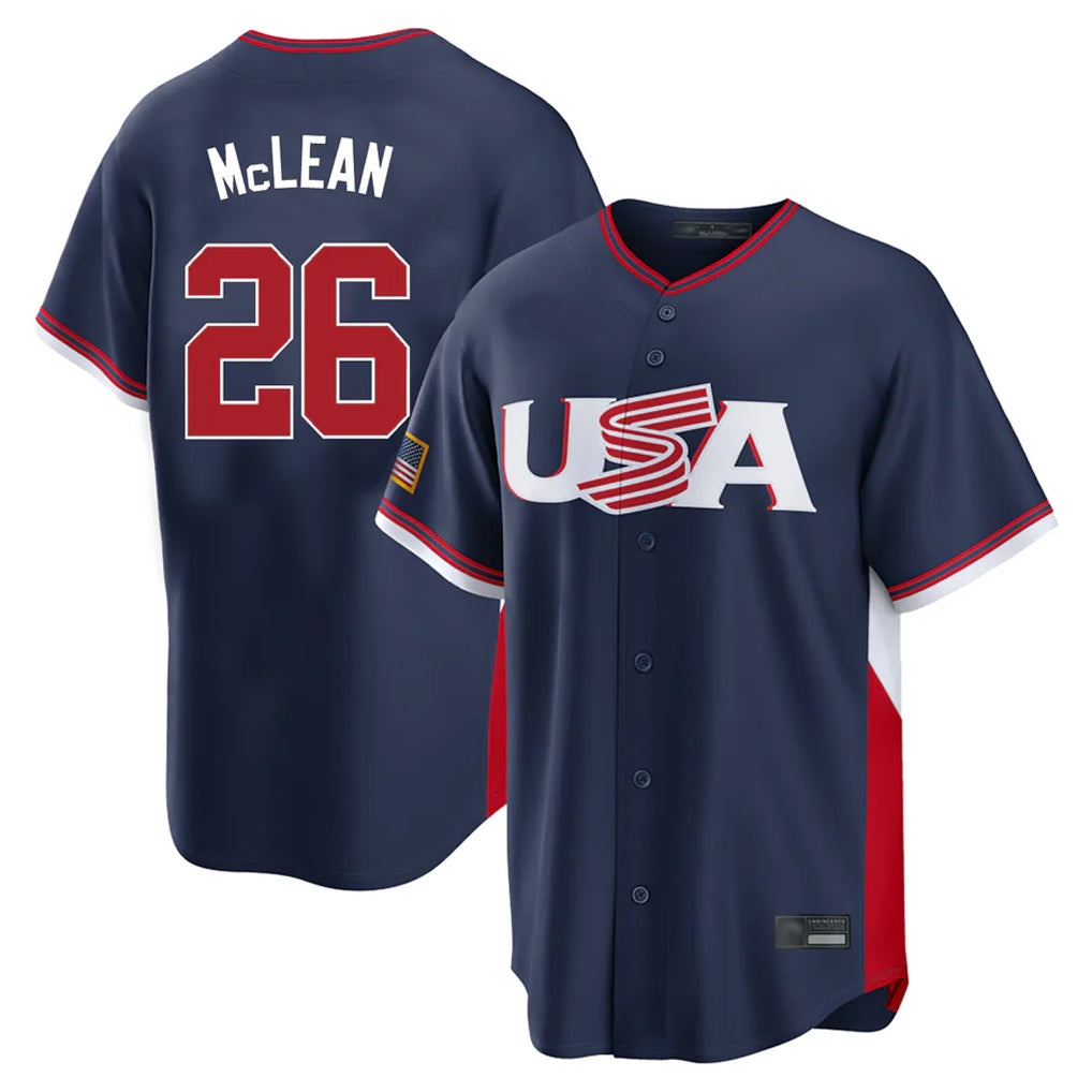 Ldoa NY.Mets #26 Nolan McLean Player Navy USA 2026 World Classic Home Limited Stitched Jerseys