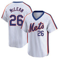 Ldoa NY.Mets #26 Nolan McLean Player White Cooperstown Collection T-shirt Game Stitched Jerseys