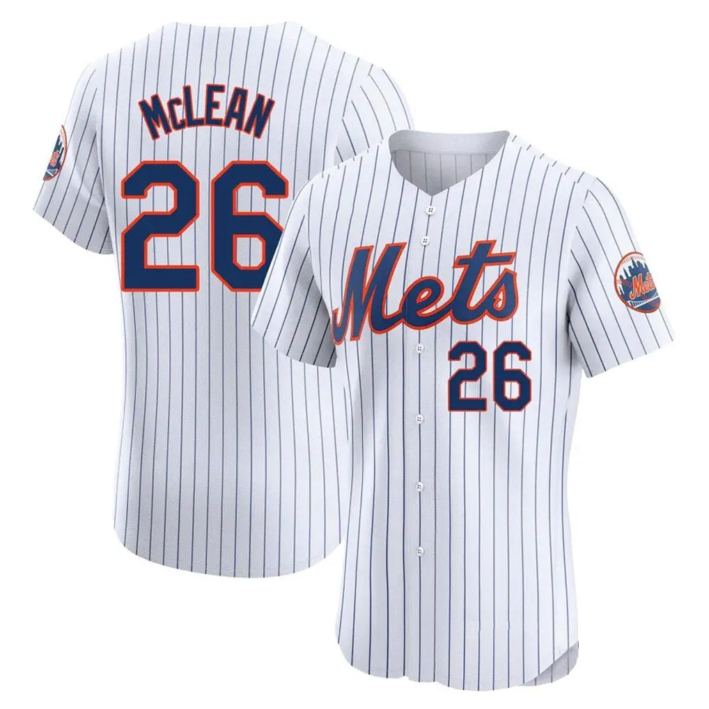 Ldoa NY.Mets #26 Nolan McLean Player White Home Limited Elite Stitched Jerseys