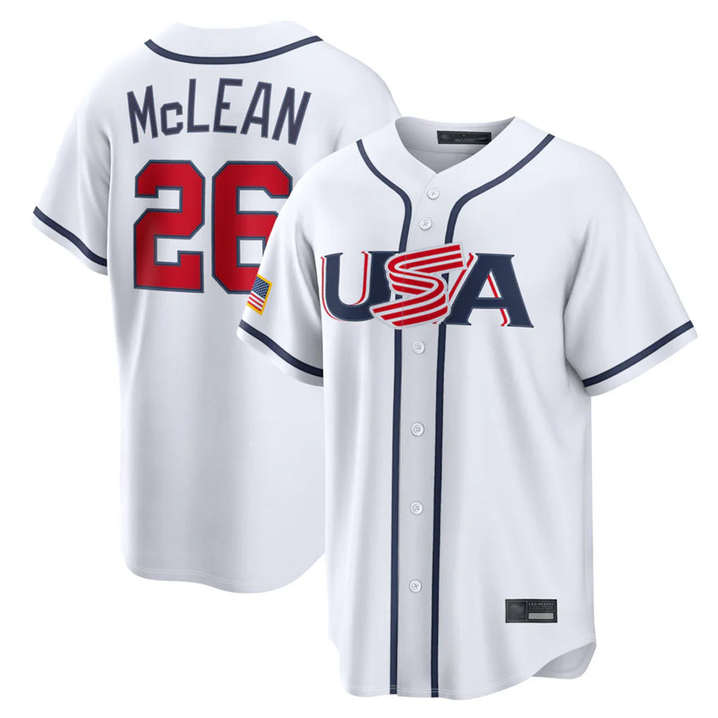 Ldoa NY.Mets #26 Nolan McLean Player White USA 2026 World Classic Home Limited Stitched Jerseys