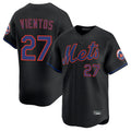 Ldoa NY.Mets #27 Mark Vientos Player Black Alternate Home Limited Stitched Jerseys