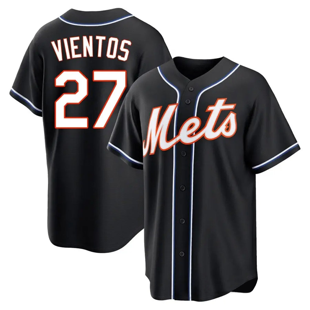 Ldoa NY.Mets #27 Mark Vientos Player Black Fashion Out Game Stitched Jerseys