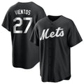 Ldoa NY.Mets #27 Mark Vientos Player Black Home Game Stitched Jerseys