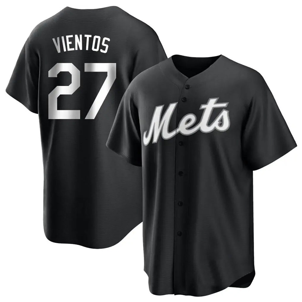 Ldoa NY.Mets #27 Mark Vientos Player Black Home Game Stitched Jerseys