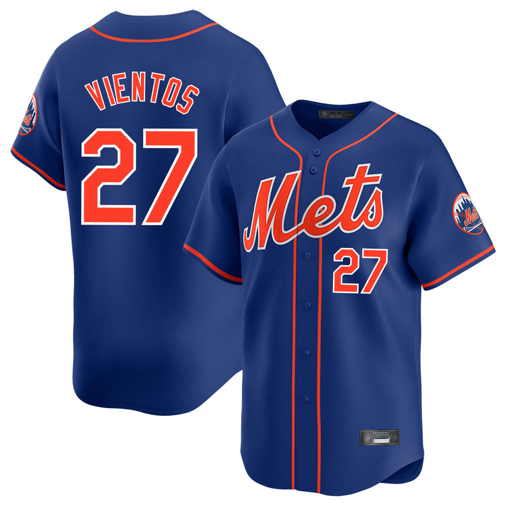 Ldoa NY.Mets #27 Mark Vientos Player Royal Home Limited Stitched Jerseys