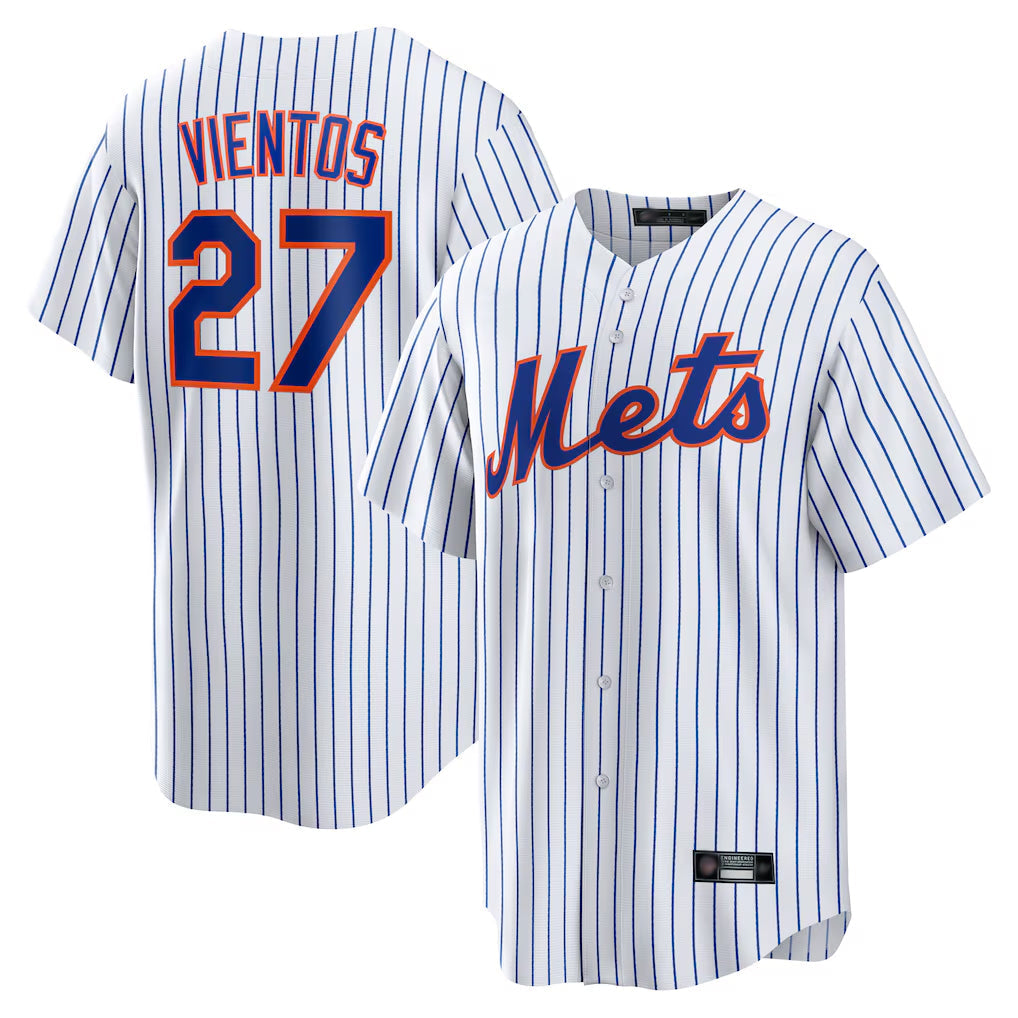 Ldoa NY.Mets #27 Mark Vientos Player White Home Game Stitched Jerseys