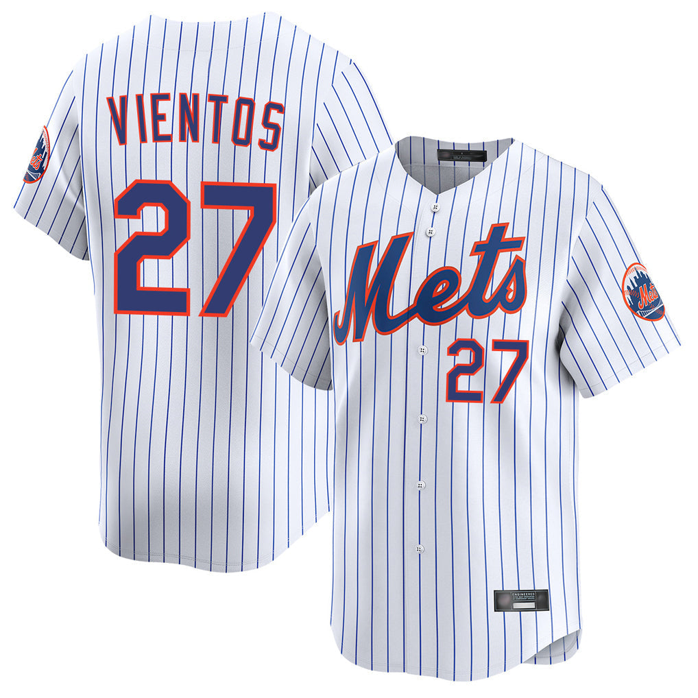 Ldoa NY.Mets #27 Mark Vientos Player White Home Limited Stitched Jerseys