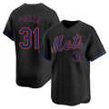Ldoa NY.Mets #31 Mike Piazza Player Black Alternate Home Limited Stitched Jerseys