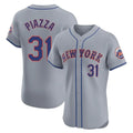 Ldoa NY.Mets #31 Mike Piazza Player Gray Road Limited Elite Home Stitched Jerseys