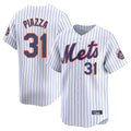 Ldoa NY.Mets #31 Mike Piazza Player White Home Replica Stitched Jerseys