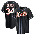 Ldoa NY.Mets #34 Kodai Senga Player Black Fashion Out Game Stitched Jerseys