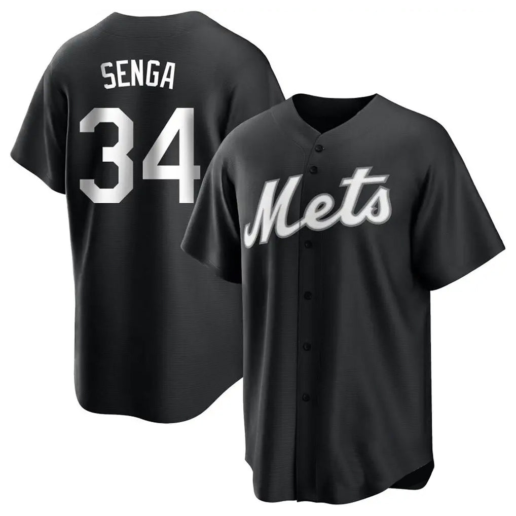 Ldoa NY.Mets #34 Kodai Senga Player Black Home Game Stitched Jerseys
