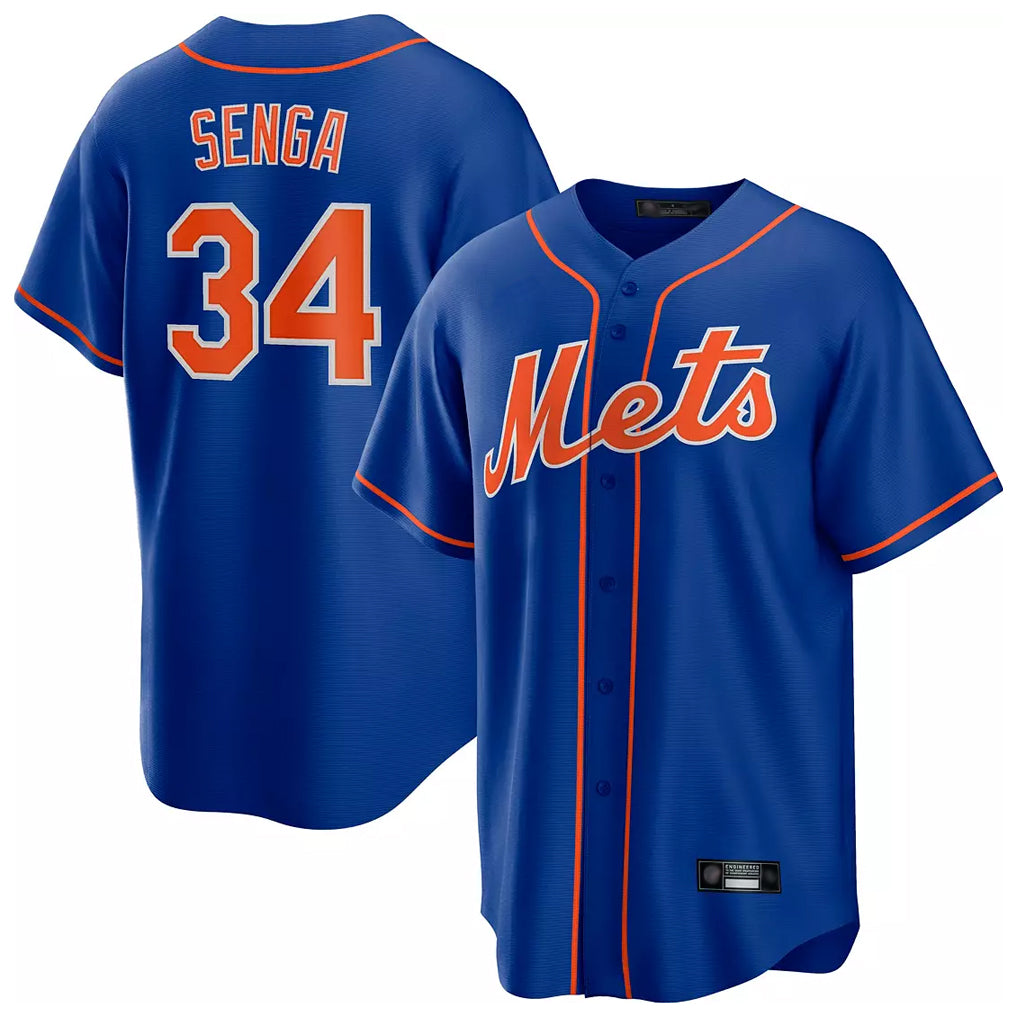 Ldoa NY.Mets #34 Kodai Senga Player Royal Home Game Stitched Jerseys