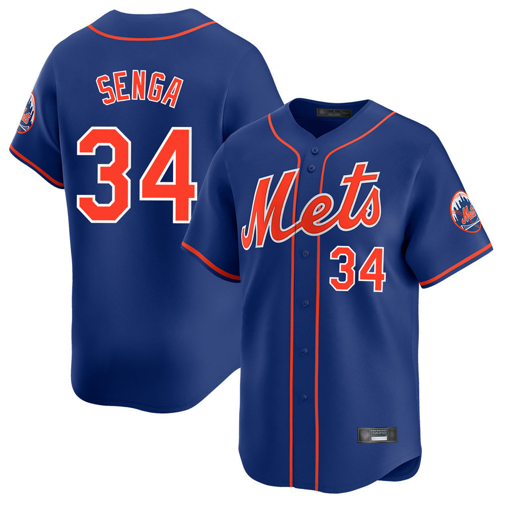 Ldoa NY.Mets #34 Kodai Senga Player Royal Home Limited Stitched Jerseys