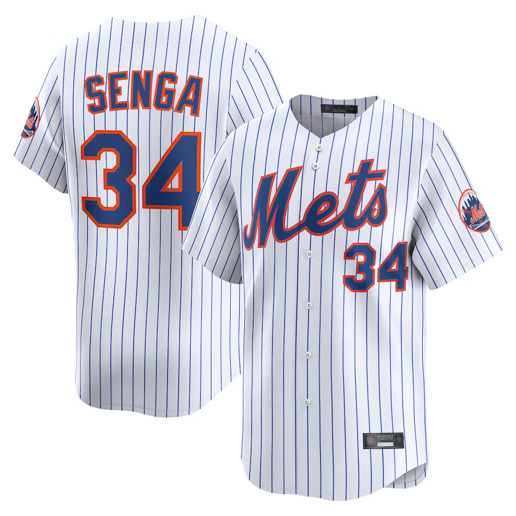 Ldoa NY.Mets #34 Kodai Senga Player White Home Limited Stitched Jerseys