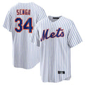 Ldoa NY.Mets #34 Kodai Senga Player White Home Replica Stitched Jerseys