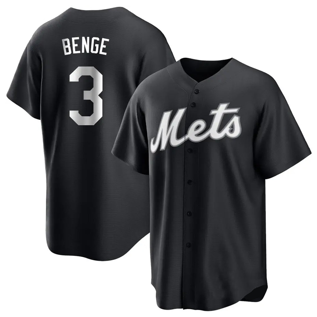 Ldoa NY.Mets #3 Carson Benge Player Black Home Game Stitched Jerseys