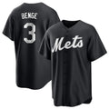 Ldoa NY.Mets #3 Carson Benge Player Black Home Game Stitched Jerseys