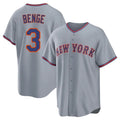 Ldoa NY.Mets #3 Carson Benge Player Gray Road Home Game Stitched Jerseys