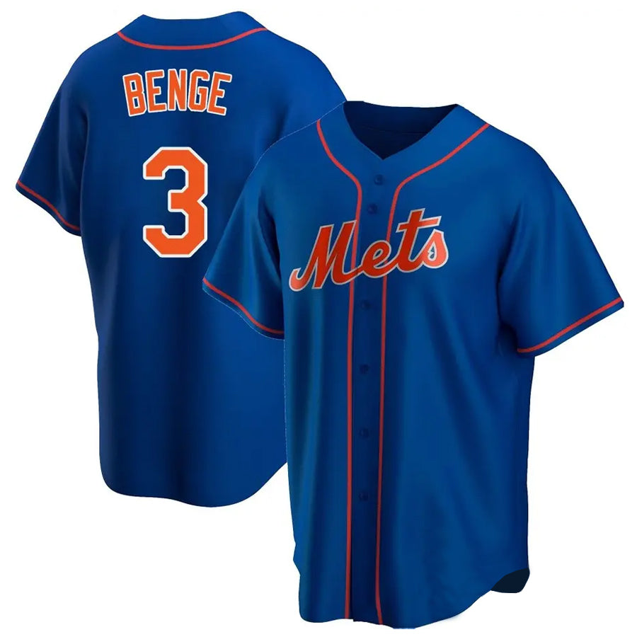 Ldoa NY.Mets #3 Carson Benge Player Royal Home Game Stitched Jerseys