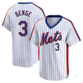 Ldoa NY.Mets #3 Carson Benge Player White Cooperstown Collection T-shirt Game Stitched Jerseys