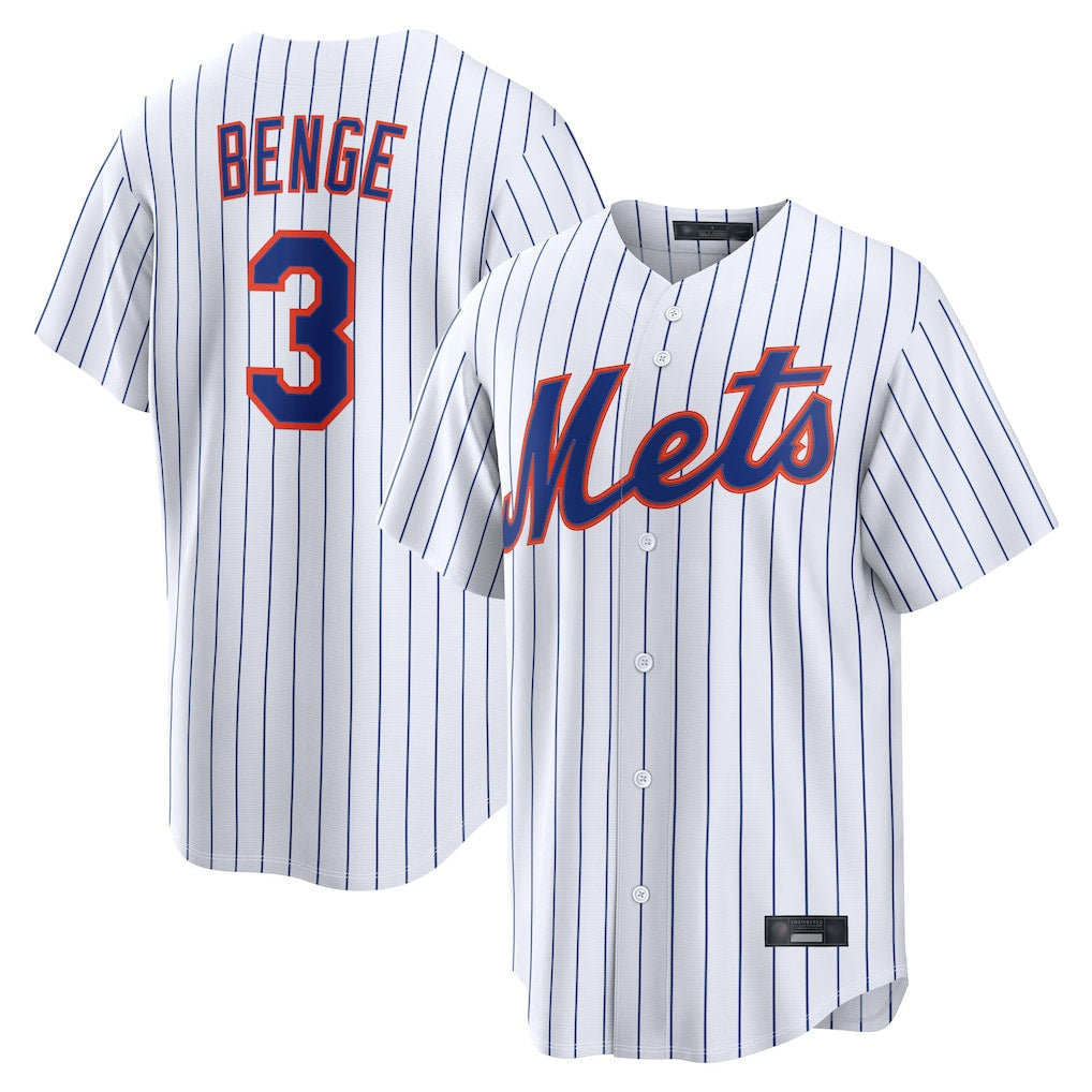 Ldoa NY.Mets #3 Carson Benge Player White Home Limited Stitched Jerseys